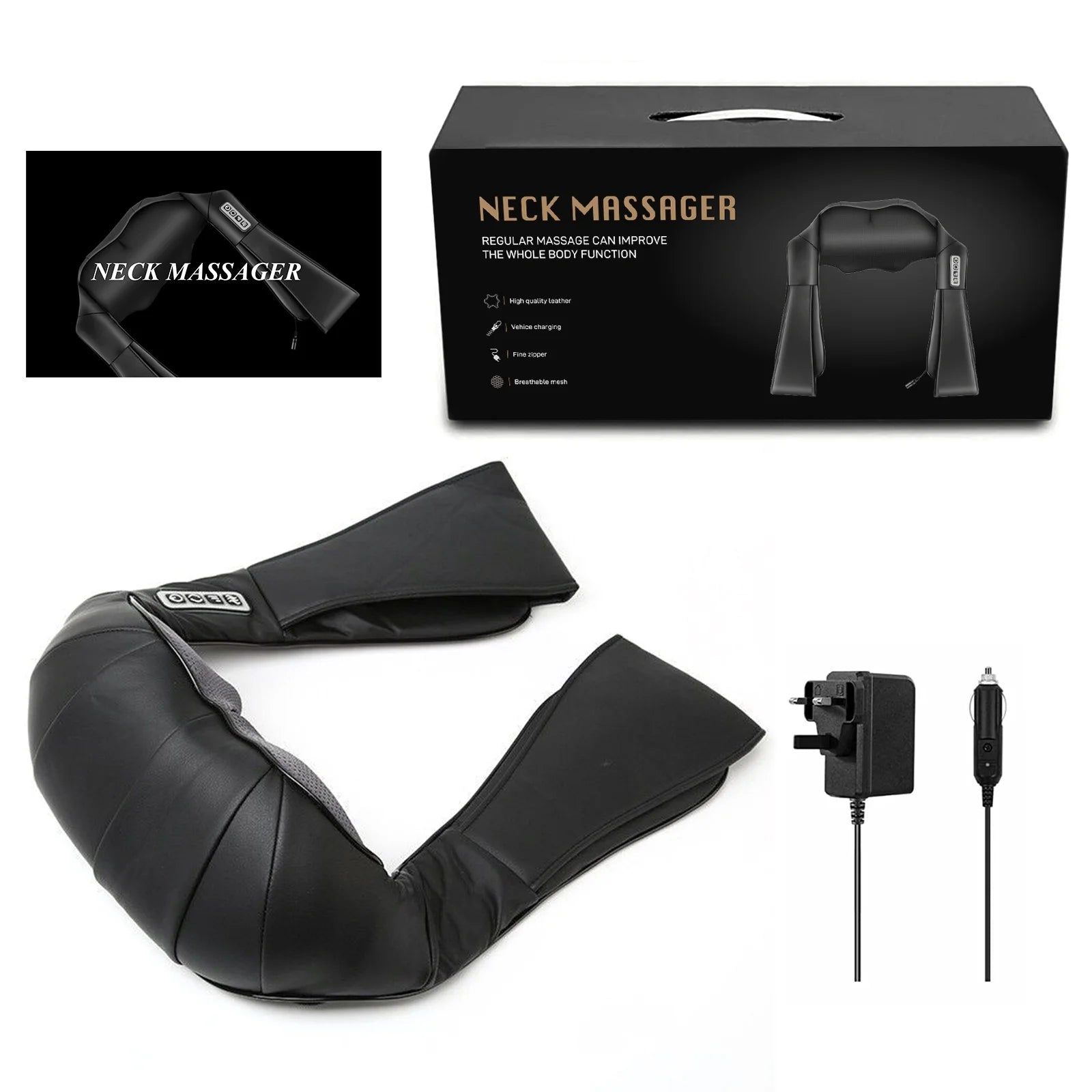 Shiatsu Neck and Back Massager,Neck Massager with Heat and Vibration,Suitable for Home, Office and Car, Gifts for Women and Men.